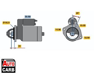 Μίζα BOSCH 0001362307 για FORD TRANSIT 1977-2000