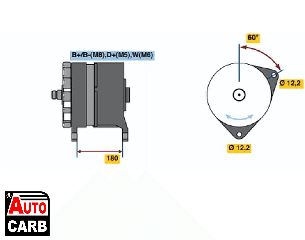 Δυναμό BOSCH 0120689546 για DAF 95 1987-1998