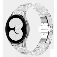 Ανταλλακτικό λουράκι QuickFit Plastic Glitter Clear για Samsung Galaxy Watch3(45mm)/Watch(46mm)/Huawei Watch 3 (46mm)/ Watch 3 Pro (48mm)/GT 2/Pro/Honor GS Pro/Amazfit GTR 3 (46mm)/GTR 3 Pro/GTR(47mm)