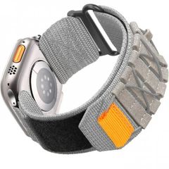 Ανταλλακτικό λουράκι Velcro Canvas Loop Sport Band για Apple Watch 1/2/3/4/5/6/SE/7/8 (42/44/45/49mm) Gray