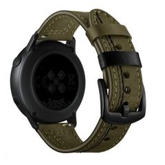 Ανταλλακτικό λουράκι Leather Seam Line Army Green για Samsung Galaxy Watch3(45mm)/Watch(46mm)/Huawei Watch 3 (46mm)/ Watch 3 Pro (48mm)/GT 2/Pro/Honor GS Pro/Amazfit GTR 3 (46mm)/GTR 3 Pro/GTR(47mm)/