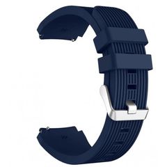 Ανταλλακτικό λουράκι QuickFit Silicone Strap Stripes Blue για Samsung Galaxy Watch5 (40mm & 42mm)/Watch4 (40mm & 44mm)/ Watch4 Classic (42mm & 46mm)/ Watch3(41mm)/Active 2(40/44mm)/Amazfit