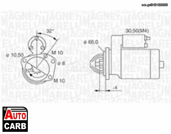 Μίζα MAGNETI MARELLI 063720010010 για NISSAN INTERSTAR 2002-, NISSAN PRIMASTAR 2001-, OPEL MOVANO 1998-