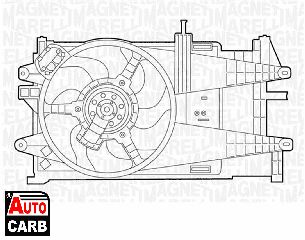 Βεντιλατέρ MAGNETI MARELLI 069422044010 για FIAT IDEA 2003-, FIAT PUNTO 1999-2012, LANCIA YPSILON 2003-2011