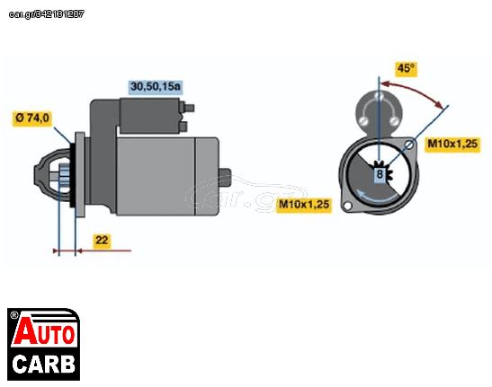 Μίζα BOSCH 0986012861090 για MAZDA 929 1981-1987