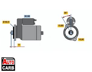 Μίζα BOSCH 0986013551090 για NISSAN LAUREL 1984-1990, NISSAN PATROL 1976-2000