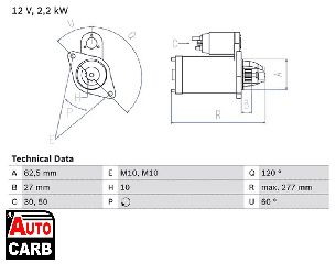 Μίζα BOSCH 0986013910090 για MERCEDES-BENZ O 1994-, MERCEDES-BENZ T1 1977-1996, MERCEDES-BENZ T1/TN 1981-1995