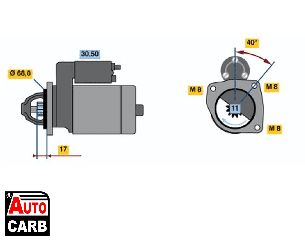 Μίζα BOSCH 0986014770090 για FIAT COUPE 1993-2000, FIAT PANDA 1980-2004, FIAT UNO 1983-2013