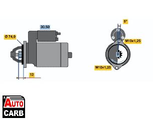 Μίζα BOSCH 0986015031090 για TOYOTA CELICA 1985-1989, TOYOTA COROLLA 1982-1997, TOYOTA MR 1984-1990