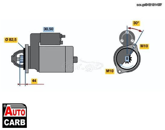 Μίζα BOSCH 0986016591090 για NISSAN 100 1990-1996, NISSAN 240 1988-2001, NISSAN BLUEBIRD 1991-2002