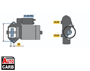 Μίζα BOSCH 0986018531090 για CITROEN XANTIA 1993-2003, CITROEN XM 1994-2000, PEUGEOT 406 1995-2005