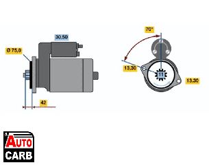 Μίζα BOSCH 0986020031090 για AUSTIN MAESTRO 1983-1992, ROVER 200 1989-1995, ROVER 400 1990-1998