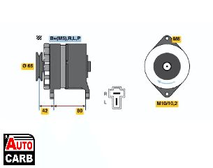 Δυναμό BOSCH 0986032641090 για MAZDA 323 1980-1989