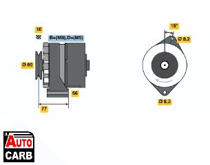 Δυναμό BOSCH 0986034550090 για VW POLO 1981-1994