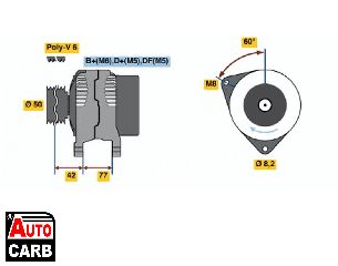 Δυναμό BOSCH 0986039700090 για FORD KA 1996-2008