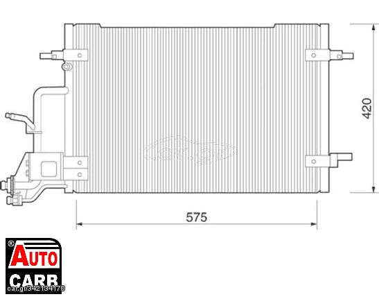 Ψυγείο A/C MAGNETI MARELLI 350203225000 για ALFA ROMEO SPIDER 2006-2011, CHEVROLET LUMINA 1988-1996, CITROEN ZX 1991-1999