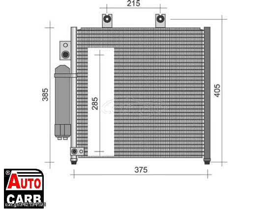 Ψυγείο A/C MAGNETI MARELLI 350203250000 για OPEL AGILA 2000-2007, SUZUKI WAGON 2000-