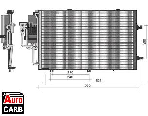 Ψυγείο A/C MAGNETI MARELLI 350203351000 για OPEL COMBO 2001-2011, OPEL CORSA 2000-2012, OPEL TIGRA 2004-2010