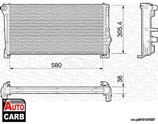 Ψυγείο Νερού Κινητήρα MAGNETI MARELLI 350213012000 για FIAT IDEA 2003-, FIAT PUNTO 1999-2012, LANCIA MUSA 2004-2012