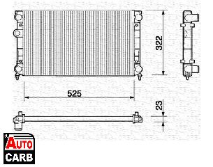 Ψυγείο Νερού Κινητήρα MAGNETI MARELLI 350213212000 για VW GOLF 1989-1999, VW VENTO 1991-1998