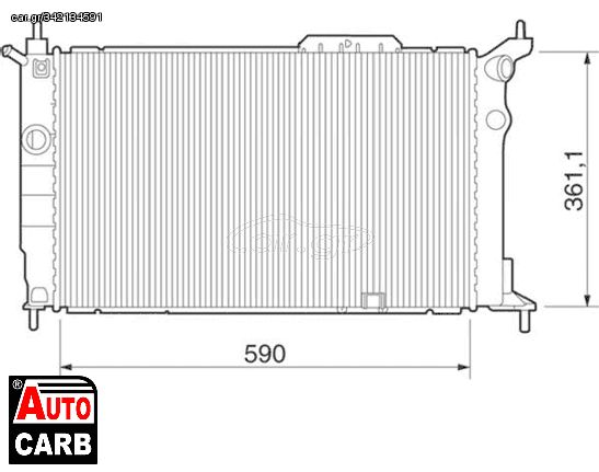 Ψυγείο Νερού Κινητήρα MAGNETI MARELLI 350213277000 για OPEL ASTRA 1991-2005