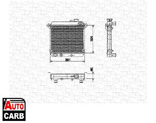 Ψυγείο Νερού Κινητήρα MAGNETI MARELLI 350213452000 για FIAT 127 1971-1996, FIAT FIORINO 1977-1993