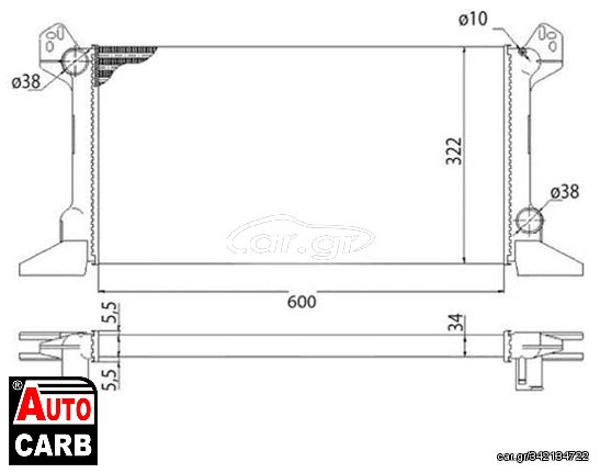 Ψυγείο Νερού Κινητήρα MAGNETI MARELLI 350213513003 για FORD TRANSIT 1977-2000