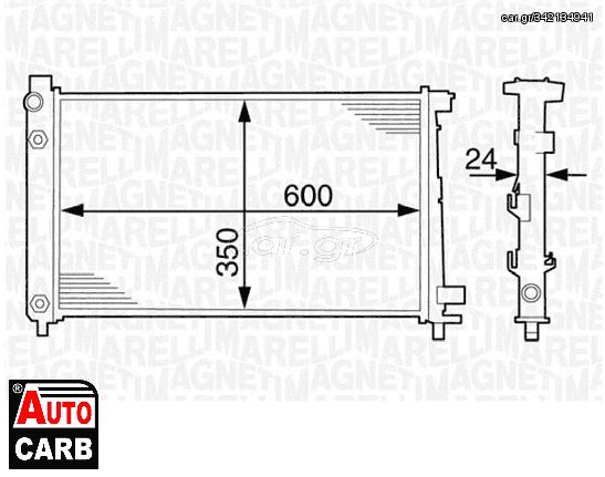 Ψυγείο Νερού Κινητήρα MAGNETI MARELLI 350213823000 για MERCEDES-BENZ A-CLASS 1997-2005, MERCEDES-BENZ VANEO 2002-2005