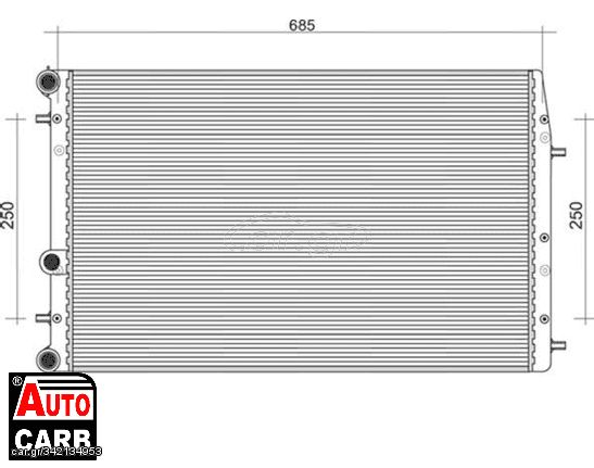 Ψυγείο Νερού Κινητήρα MAGNETI MARELLI 350213850000 για SEAT CORDOBA 2002-2009, SEAT IBIZA 2002-2009, SKODA FABIA 1999-2014