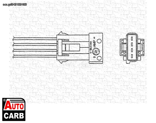 Αισθητήρας Λάμδα MAGNETI MARELLI 460000434010 για CITROEN SAXO 1996-2004, CITROEN XANTIA 1993-2003, PEUGEOT 106 1996-2005