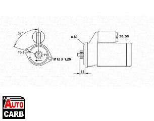 Μίζα MAGNETI MARELLI 943241054010 για TOYOTA HIACE 1977-2012, TOYOTA HILUX 1988-2001, TOYOTA LAND 1984-2001