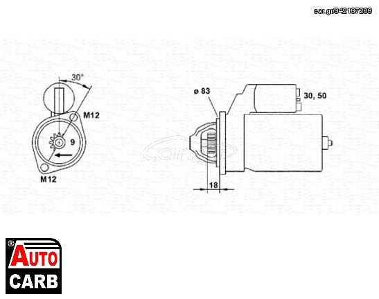 Μίζα MAGNETI MARELLI 943251323010 για AUDI 80 1991-1996, AUDI 90 1987-1991, AUDI A4 1994-2009