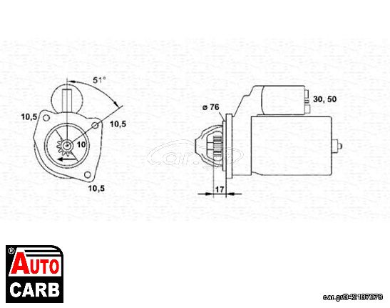 Μίζα MAGNETI MARELLI 943251458010 για FORD SCORPIO 1985-1998, FORD SIERRA 1982-1993, FORD TRANSIT 1977-2006