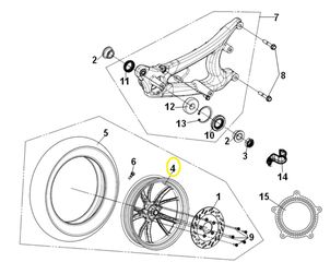 Τροχός Πίσω Χωρίς Abs Sym Symphony.200 ST E5 2021-2023 42601-XRE-000