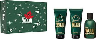 DSQUARED2 Green Wood SET: EDT 100ml + aftershave balm 100ml + shower gel 100ml