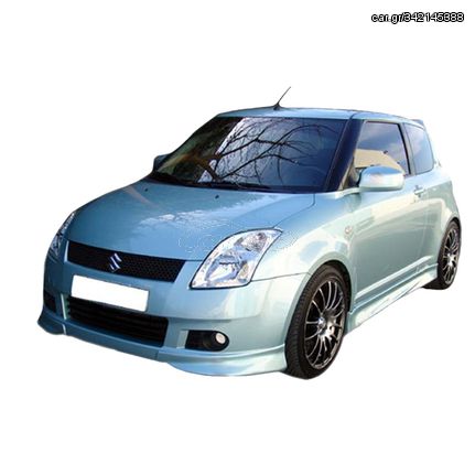 Carro 221474 Μπροστινά Spoiler Δεξιά & Αριστερά Για Suzuki Swift 05-10 Από Abs Πλαστικό 2 Τεμάχια