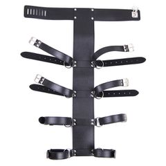 Body leather restraints collar with locking arm splints-thumb-2
