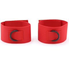 Velcro Bondage red bed restraints with plastic hooks-thumb-1