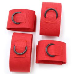 Velcro Bondage red bed restraints with plastic hooks-thumb-5