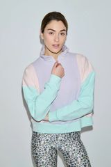 PCP Cole Lilac Zipped Sweatshirt | PCP Cole Λιλά Κοντό Φούτερ με Φερμουάρ