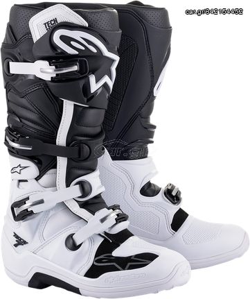 ΜΠΟΤΕΣ ALPINESTARS TECH7 WHITE/BLACK No-9 (EU Size 43)