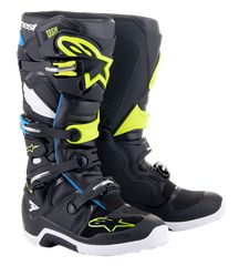 ΜΠΟΤΕΣ ALPINESTARS TECH7 BLK/BL/YL No-10 (EU Size 44.5)