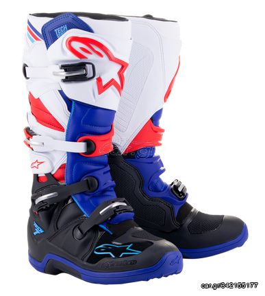 ΜΠΟΤΕΣ ALPINESTARS TECH7 BLK/BL/RED/WT No-9 (EU Size 43)