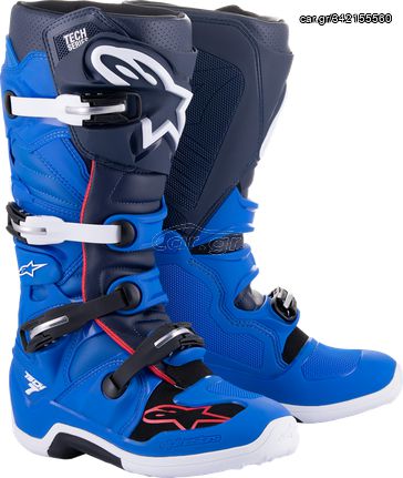 ΜΠΟΤΕΣ ALPINESTARS TECH7 BLUE/RED/NAVY No-11 (EU Size 45.5)