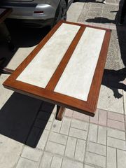 Τραπέζι ξύλινο με μάρμαρο (Α2697)