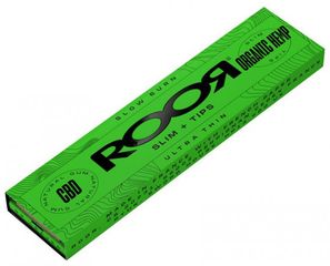 Roor Χαρτάκια Organic Hemp - King Size Slim 32φ.  με Τζιβάνα