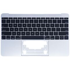 Πληκτρολόγιο - Laptop Keyboard Palmrest για Apple MacBook Pro 12" A1534 2016 MLHA2LL/A MLHC2LL/A 613-02547-09 613-02547-A 613-02547 Retina US Silver ( Κωδ.40934USPALM )