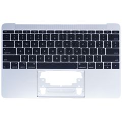 Πληκτρολόγιο - Laptop Keyboard Palmrest για Apple MacBook Pro 12" A1534 2016 MLHA2LL/A MLHC2LL/A 613-02547-09 613-02547-A 613-02547 Retina US Silver ( Κωδ.40934USPALM )