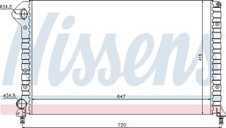 Nissens Ψυγείο, Ψύξη Κινητήρα - 61767