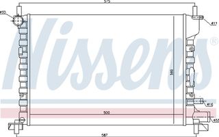 Nissens Ψυγείο, Ψύξη Κινητήρα - 62053